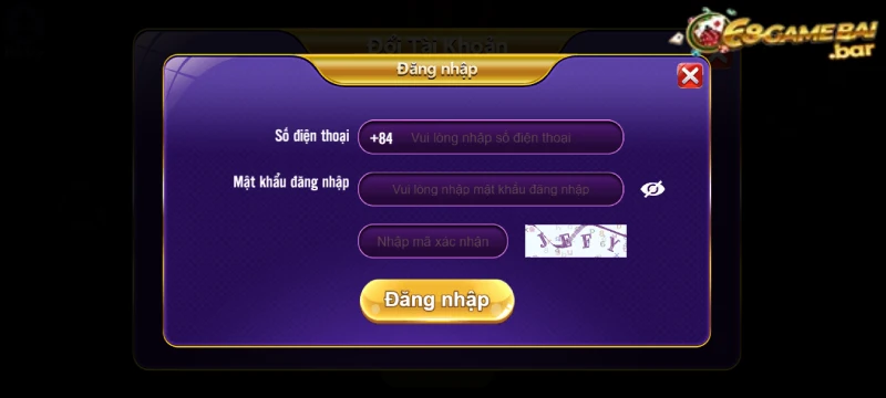 Quy trình đăng nhập vào cổng 68 game bài rất đơn giản